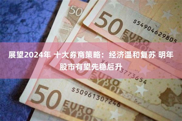 展望2024年 十大券商策略：经济温和复苏 明年股市有望先稳后升