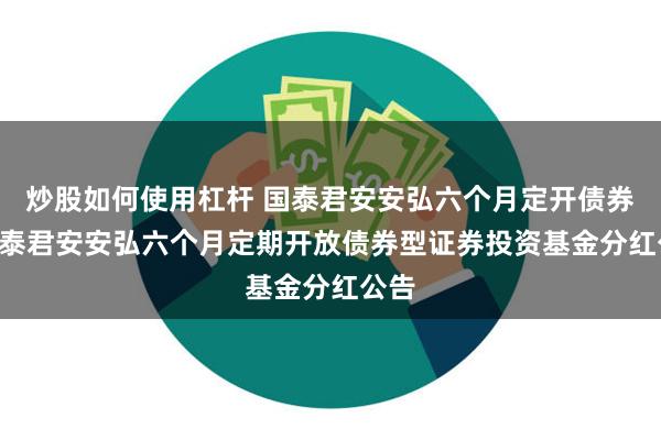 炒股如何使用杠杆 国泰君安安弘六个月定开债券: 国泰君安安弘六个月定期开放债券型证券投资基金分红公告