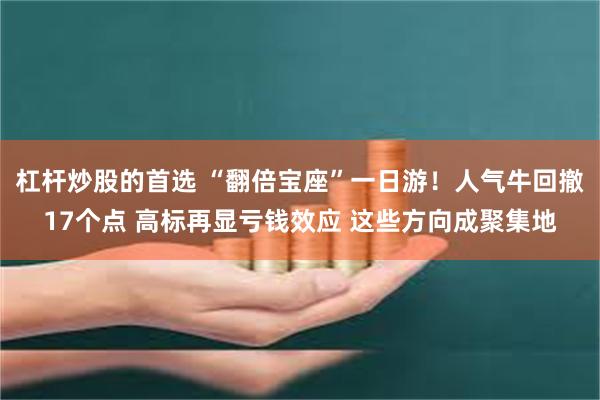 杠杆炒股的首选 “翻倍宝座”一日游！人气牛回撤17个点 高标再显亏钱效应 这些方向成聚集地